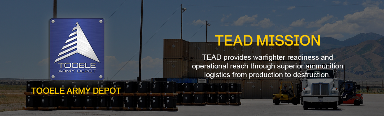 Tooele Army Depot Mission Statement: Provides warfighter readiness and operational 
                reach through superior ammunition logistics from production to destruction.